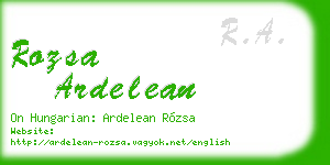 rozsa ardelean business card