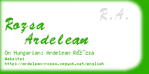 rozsa ardelean business card